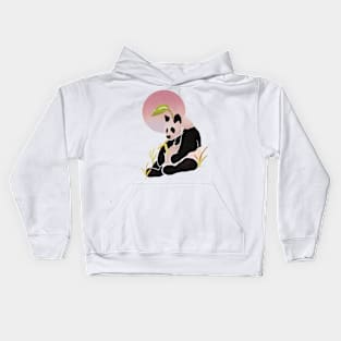 pink panda thoughts Kids Hoodie